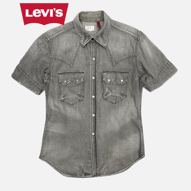 LEVI'S grey denim western shirt
