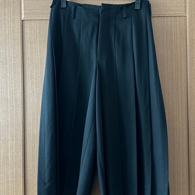 꼼데가르송 꼼데가르송 아코디언 울 팬츠 (블랙, s)