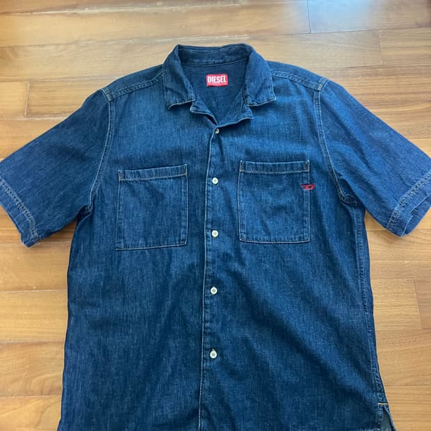 디젤 반팔 데님셔츠 m