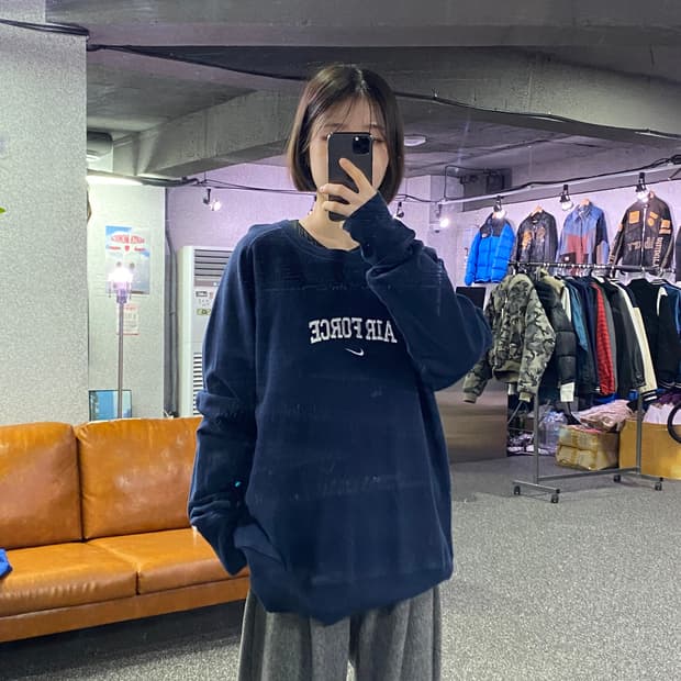 나이키 에어포스 스우시 네이비 스웻 B3161