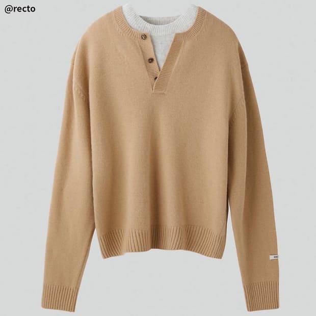 구매) 렉토 24FW 더블 레이어 레이어드 니트 L