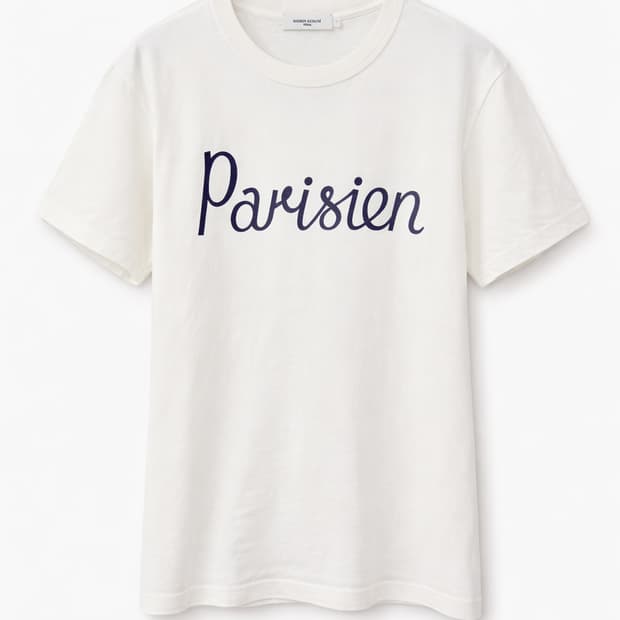 메종키츠네 파리지앵 티셔츠 화이트 L