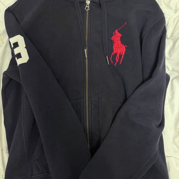 폴로 빅포니 후드집업 네이비 S
