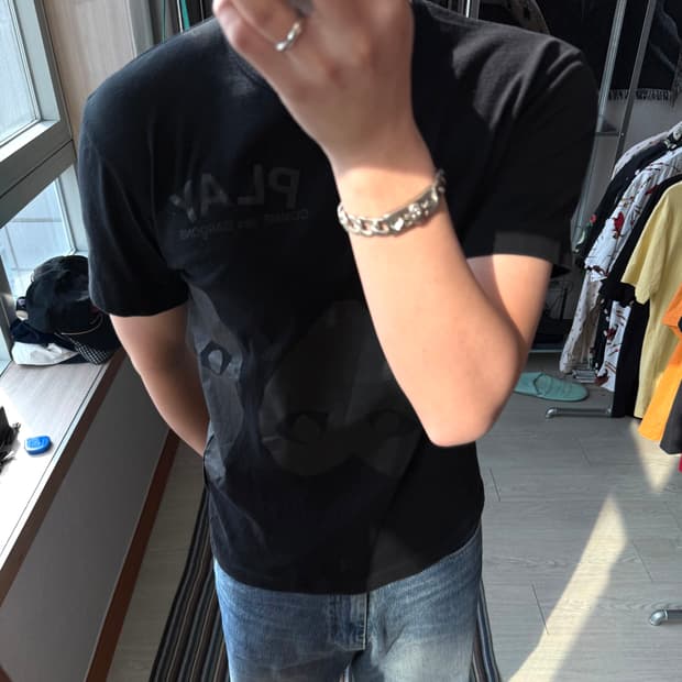 꼼데가르송 플레이 반팔 티셔츠