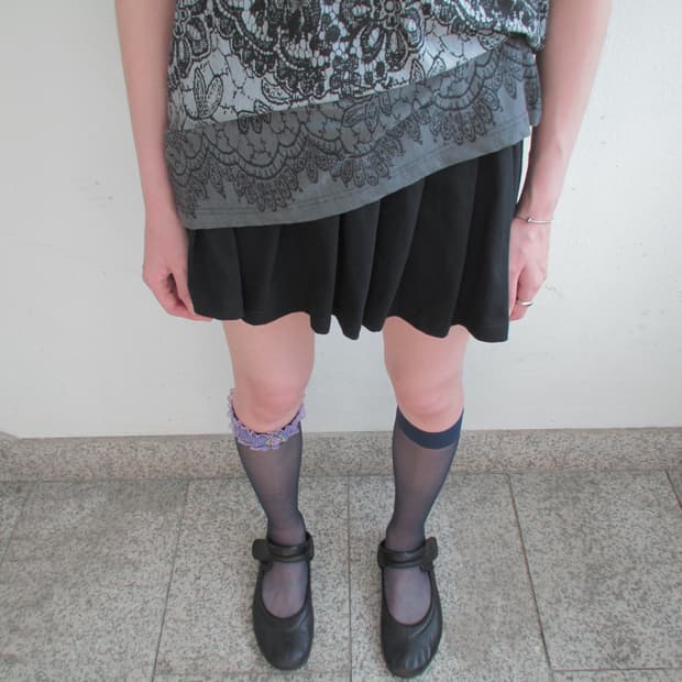 Pleats mini skirt