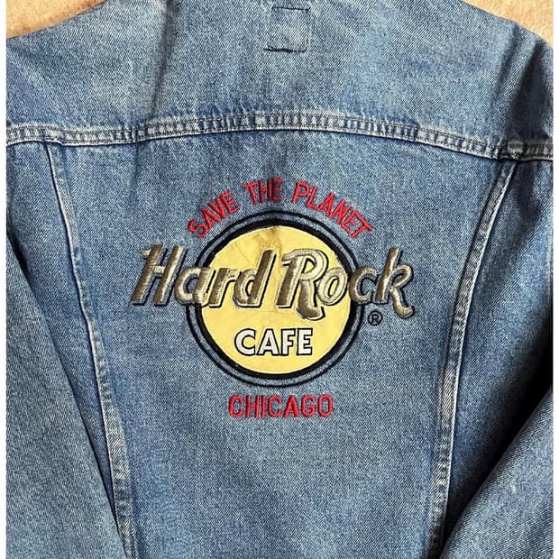 80s Lee 220j 하드 락 카페 데님자켓 Made in USA