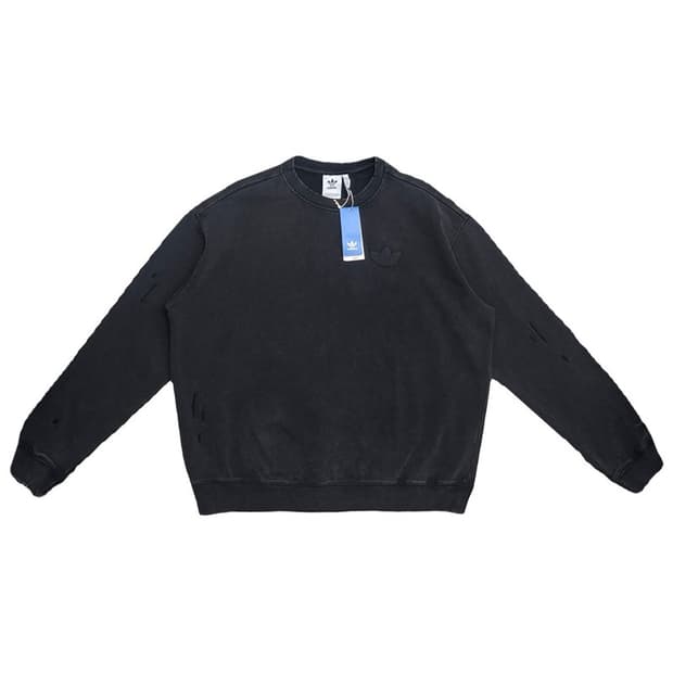 [새상품] 아디다스 워시드 크루 맨투맨 블랙 M