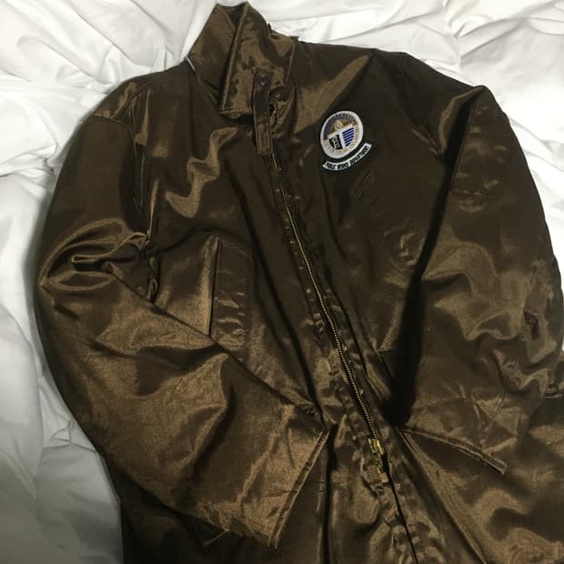 빈티지 야상 누빔 점퍼 브라운