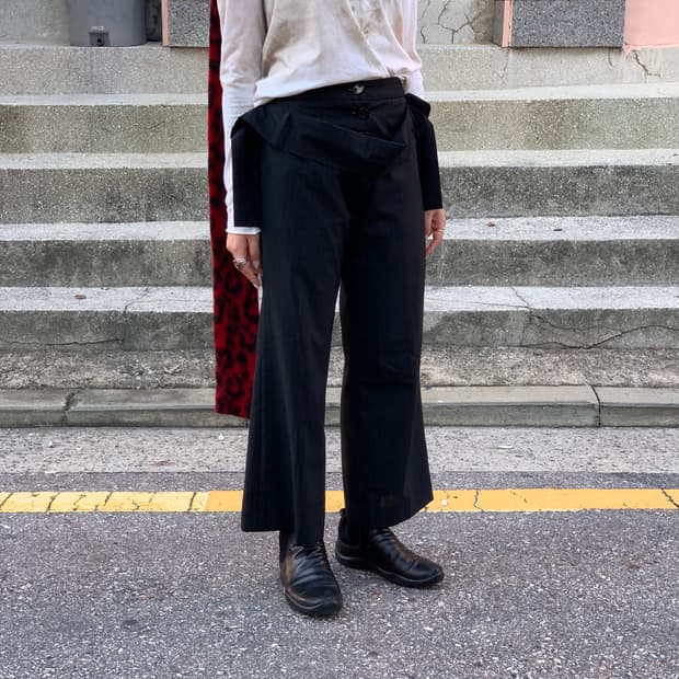 vivienne westwood 레드라벨 도킹 스트라이프 와이드 슬랙스