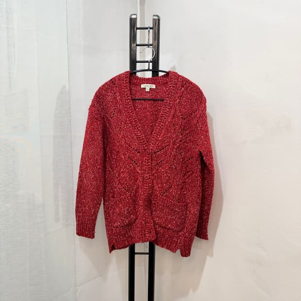 (S)써쓰데이아일랜드 레드보카시 긴팔니트가디건 4169