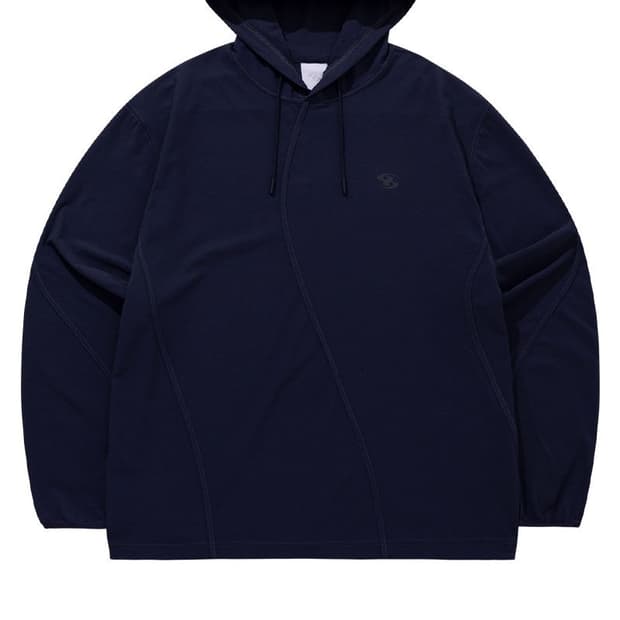 산산기어 Long Sleeves Hoodie Navy - 23fw