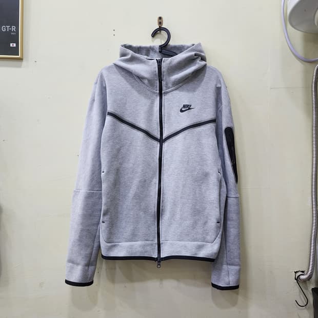 [95] NIKE 테크플리스 스타일 후드 집업 (그레이)