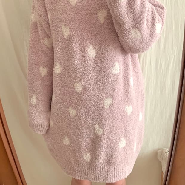 핑크 하트 원피스 파자마