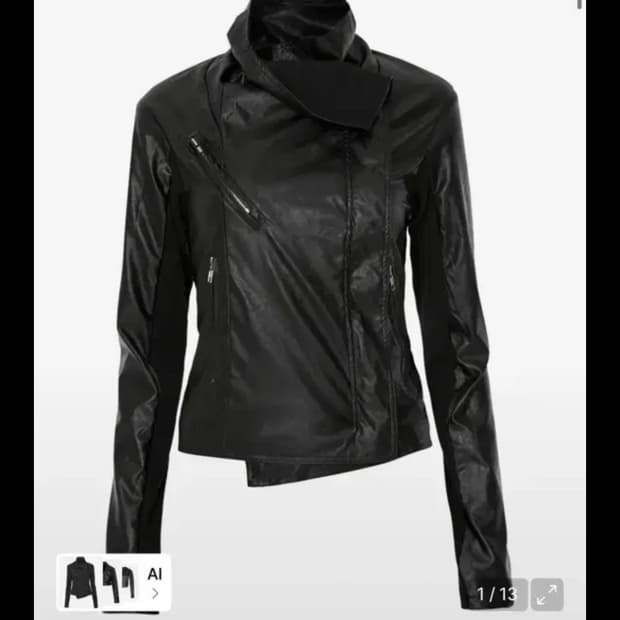 플레어업 바이커 레더 집업