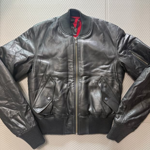 (L) Vlone 17fw Sheepskin Leather bomber