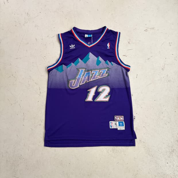 90s 아디다스 NBA 유타 재즈 빈티지 농구져지 유니폼 XL