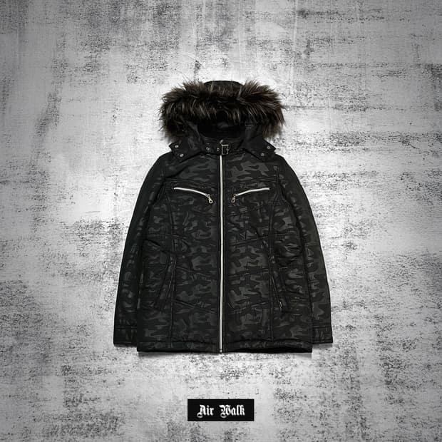 (air walk) camo fur hood jacket 