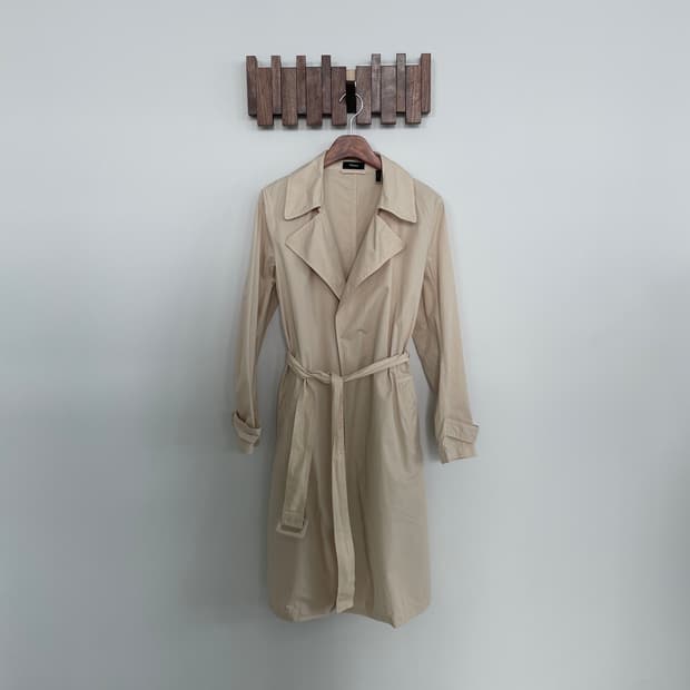 띠어리 벨티드 오픈 트렌치 코트