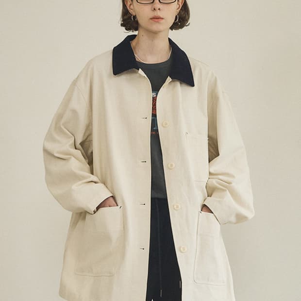 반원아틀리에 카라배색 워크자켓