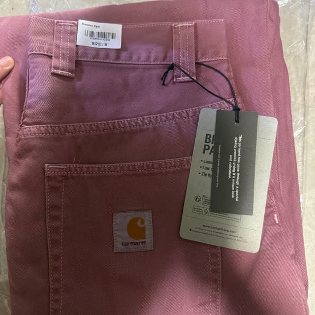 S사이즈 칼하트WIP 브랜든 팬츠 더스티 핑크