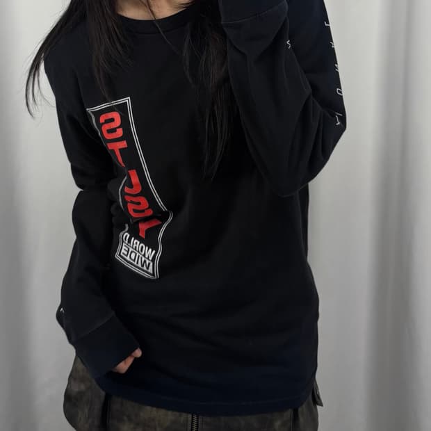 스투시 인터네셔널 블랙 롱슬리브