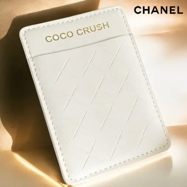 [정품] CHANEL 샤넬 코코크러쉬 크림화이트 카드지갑
