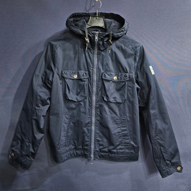 아르마니 익스체인지 네이비 남성 100 후드집업 자켓 