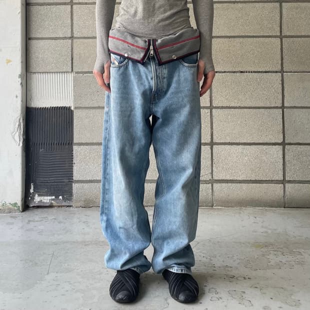 디젤 레이어드 데님 팬츠