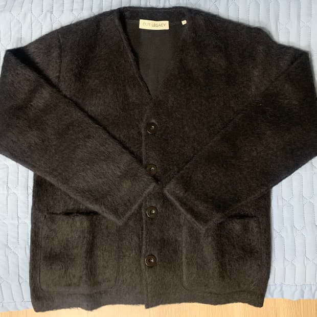 Our Legacy 블랙 모헤어 가디건 46