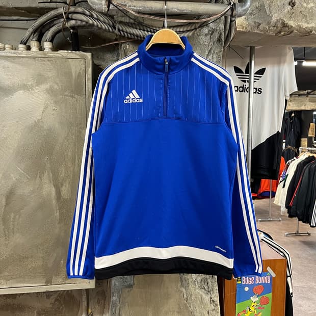 아디다스 기모 반집업 져지 블루 100 #csz2145