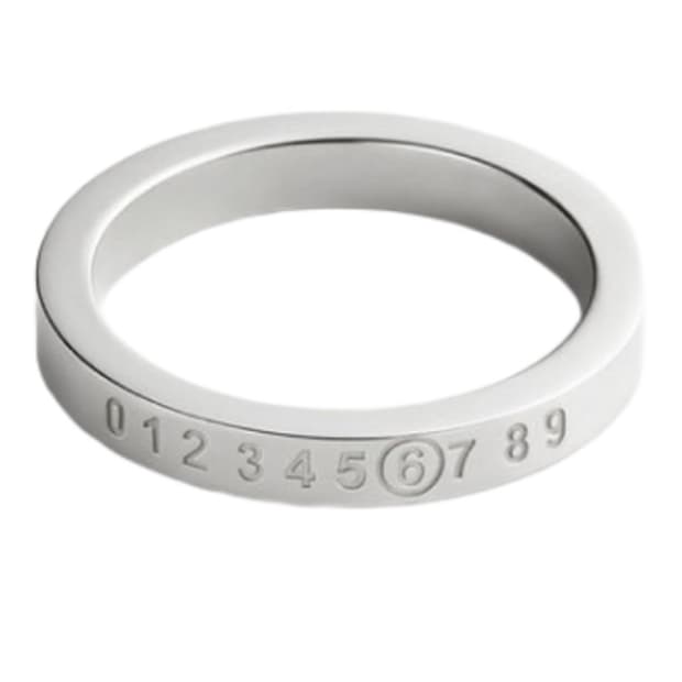 [7호]MM6 메종 마르지엘라 뉴메릭 미니멀 시그니처 링 실버