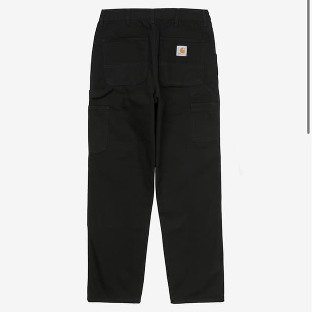 칼하트 더블 니 디어본 블랙 린스드 팬츠