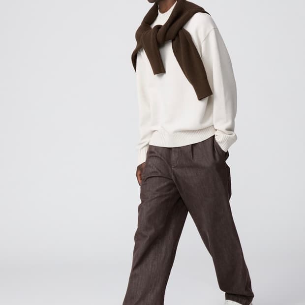 UNICLO C 턱스트레이트팬츠 데님