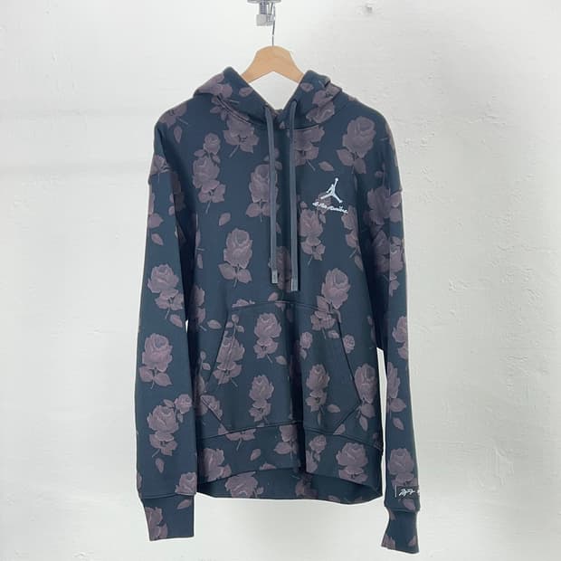 조던 x 아 마 마니에르 올 오버 프린트 플리스 후드 블랙