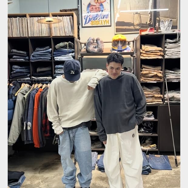 배드포드 브루클린 와플 롱슬리브