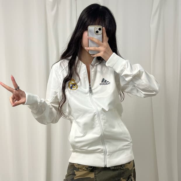 Adidas Real Madrid white track top