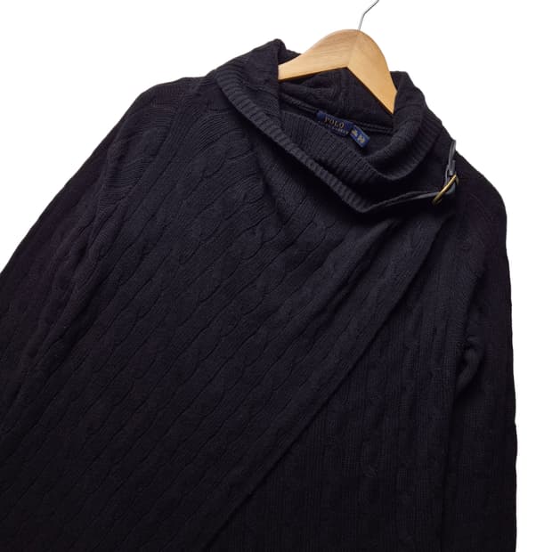 [XS] 폴로 랄프로렌 울 캐시미어 숄케이프 랩니트