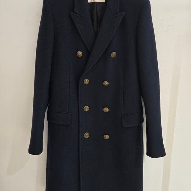 생로랑 13FW 금장버튼 코트