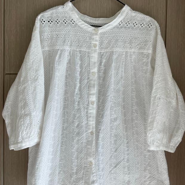 Studio Clip 모리걸 하구미 러블리 펀칭 면100 블라우스