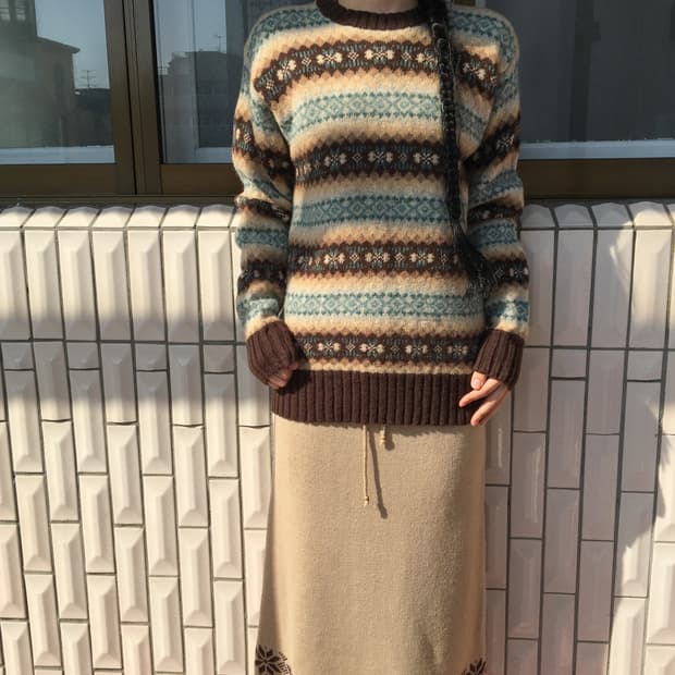 Nordic pattern knit