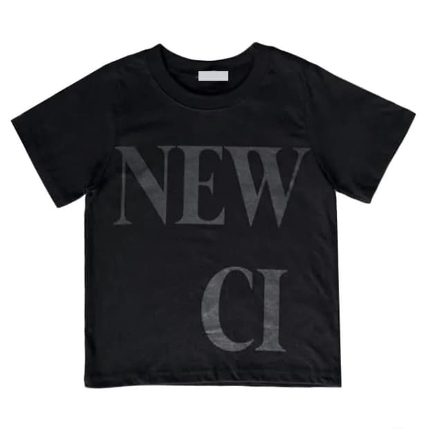 레트로 프린팅 뉴욕 시티 반팔 반소매 티 블랙