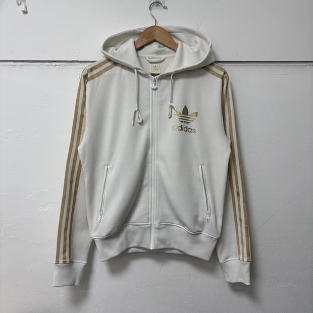 아디다스 흰금 삼선 후디 져지