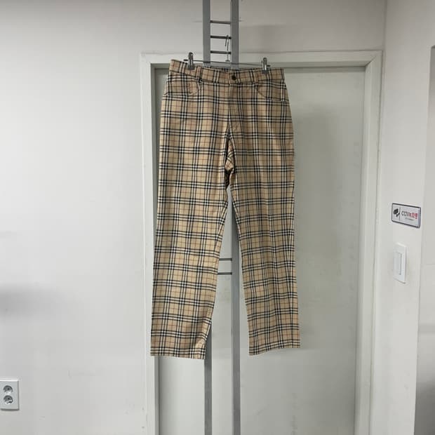 버버리 노바 체크 팬츠 베이지 32
