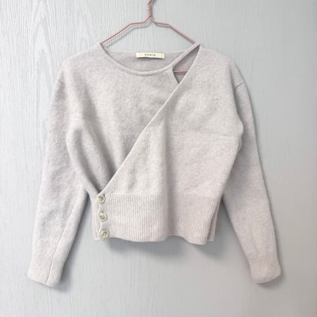 오떼뜨 울 캐시미어 랩 니트