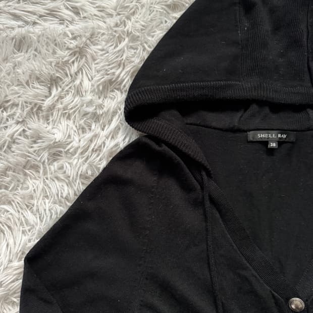 SHELL RAY 일본빈티지 y2k 니트원피스 펑크 니트후드원피스 38