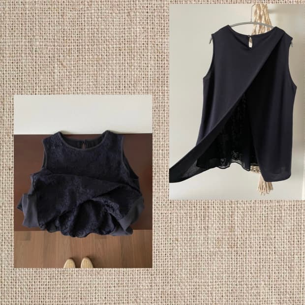 patterned sleeveless