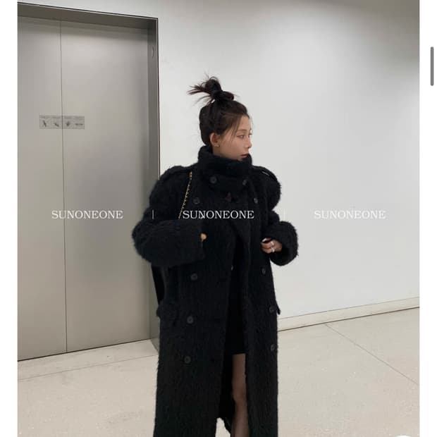 파리지앵바이브 롱 부클코트 