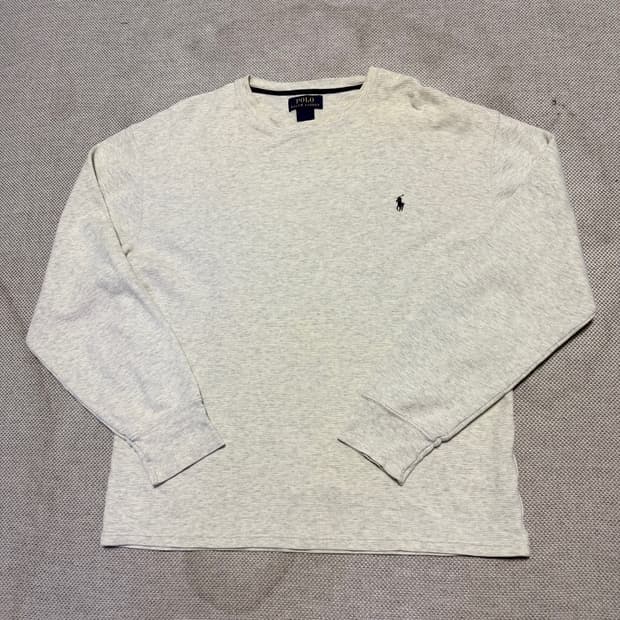 폴로 랄프로렌 와플 롱 슬리브