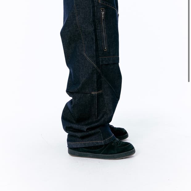 Etce SIDE POCKET CURVED DENIM (BLUE) M