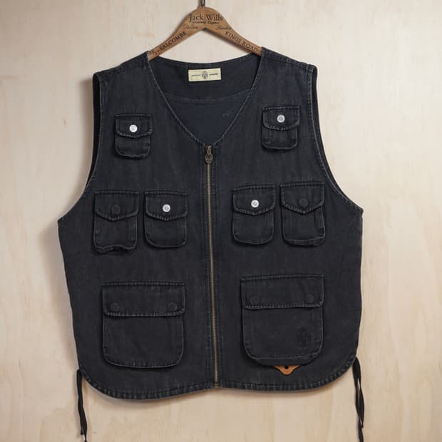 언타이틀 아트웍스 카고 데님 베스트